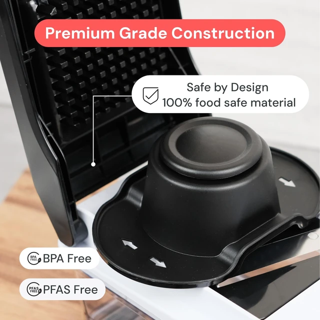 Alt view image 5 of 7 - Pro Core Vegetable Chopper & Mandoline Slicer, 6-in-1 Kitchen Tool | Multi-Blade Veggie Slicer, 5-Cup Container Food Chopper, Julienne Grater Dicer, Dishwasher Safe Kitchen Gadgets & Essentials