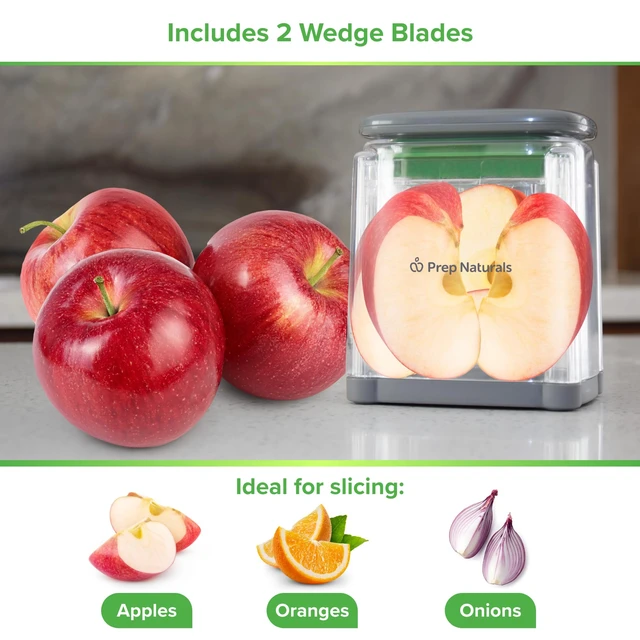 Alt view image 4 of 7 - French Fry Cutter Statinless Steel - Potato Cutter (3 in 1) | Veggie Cutter with Stainless Steel Blades - 3 Interchangeable Blades & Safety Glove Included