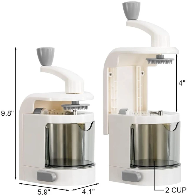Alt view image 6 of 7 - Vegetable Spiralizer 4-IN-1 Rotating Blade Veggie Spiralizer Zucchini Noodle Maker with Strong Suction Cup Spiral Vegetable Cutter Slicer - White