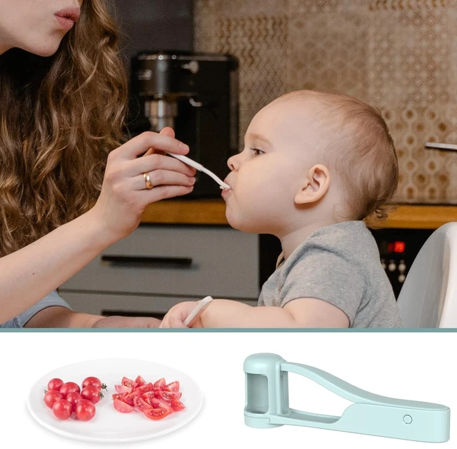 Alt view image 7 of 7 - Grape Cutter for Toddlers, Grape Slicer Tool, Grape Tomato Cherry Strawberry Cutter Tools Into 4 Pieces for Vegetable Fruit Salad, Stainless Steel Quarter Grape Slicer Kitchen Gadget