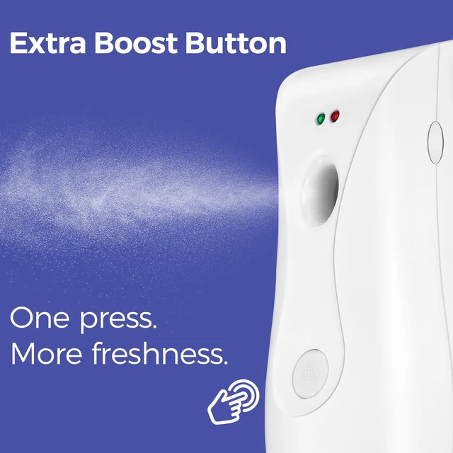 Alt view image 3 of 7 - Automatic Air Freshener Dispensers (2-Pack), Aerosol Spray Machines, Wall Mounted or Freestanding, Adjustable Timer for Scent Release in Bathroom, Office, Commercial & Home White