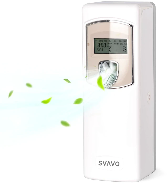 Main image of Automatic LCD Air Freshener Dispenser - Wall Mount/Free Standing Auto Fragrance Dispenser Programmable Aerosol Spray Perfume Dispenser for Bathroom, Hotel, Office, Commercial Place, White