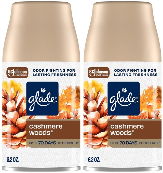 Main image of Automatic Spray Refill, Air Freshener for Home and Bathroom, Cashmere Woods, 6.2 Oz, 2 Count