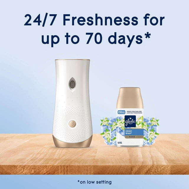 Alt view image 6 of 7 - Automatic Spray Refill, Air Freshener for Home and Bathroom, Clean Linen, 6.2 Oz, 2 Count