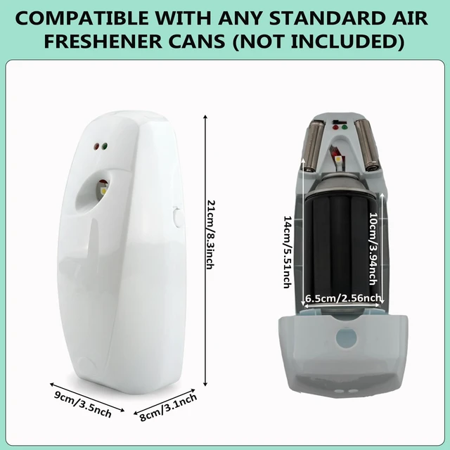 Alt view image 2 of 6 - Automatic Air Freshener Dispenser Wall Mounted Time Mist Spray for Home, Bathroom & Office Battery Operated Scent Sprayer Compatible with Commercial Air Fresheners(White)