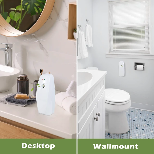 Alt view image 4 of 7 - Automatic Air Freshener Spray Dispenser - Commercial and Home Use - Multiple Time Scent/Mist Release Settings for Room/Restroom Sprayer,Air Freshener not Included,White