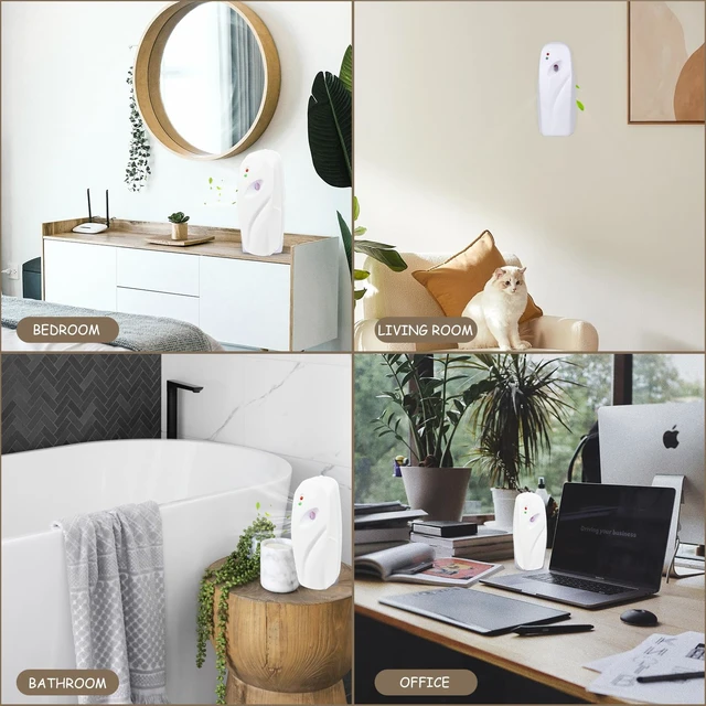 Alt view image 5 of 5 - Automatic Air Freshener Spray Dispenser 2-Pack,Wall Mounted/Free Standing Automatic Air Fresheners for Home and Commercial Use,Automatic Spray Dispenser Adjustable Scent Release Setting