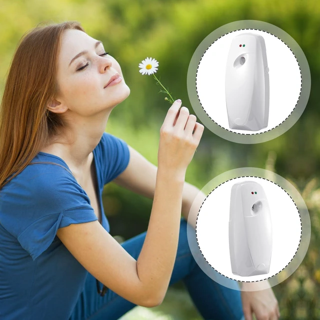 Alt view image 7 of 7 - 4 Pcs Automatic Air Freshener Spray Dispenser for Room, White | Timer Function, Fits Standard Refills, Wall Mount or Free Stand, Battery Operated for Commercial Home Office, Auto System
