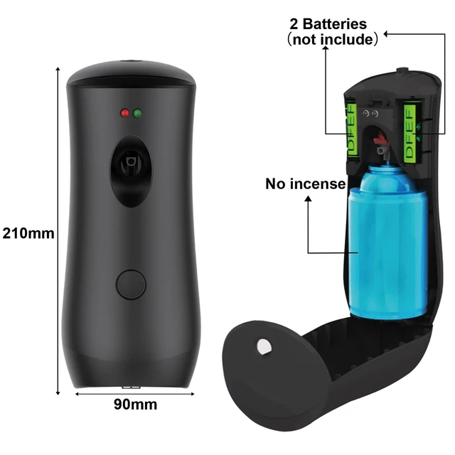 Alt view image 6 of 6 - Automatic Air Freshener Spray Dispenser, Black, 2-Pack, 1101 | Free Standing or Wall Mounted Adjustable Aromatherapy Machines for Home Indoor Bathrooms Offices Hotels and Commercial Places