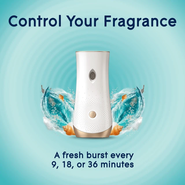 Alt view image 4 of 7 - Automatic Spray Refill Air Freshener, Sky & Sea Salt, 2 Count | 6.2 oz Each, Home and Bathroom Use, Fits Glade Automatic Spray Holder, Adjustable Timed Fragrance Release, Odor Fighting