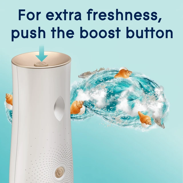 Alt view image 7 of 7 - Automatic Spray Refill Air Freshener, Sky & Sea Salt, 2 Count | 6.2 oz Each, Home and Bathroom Use, Fits Glade Automatic Spray Holder, Adjustable Timed Fragrance Release, Odor Fighting