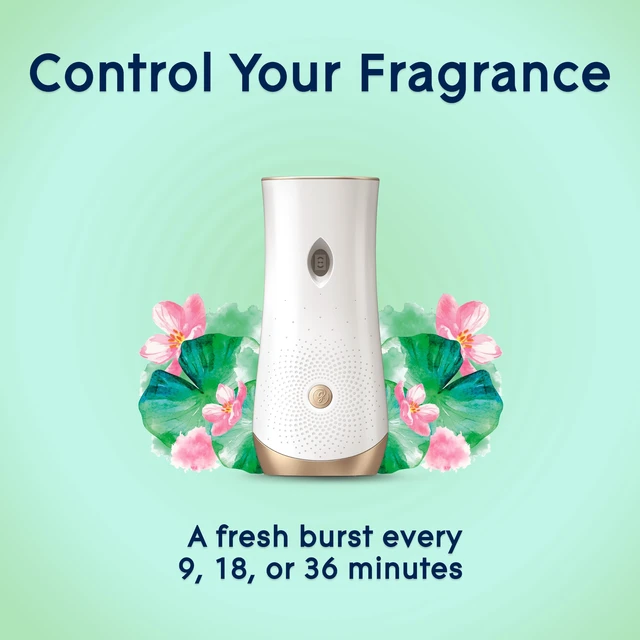 Alt view image 3 of 7 - Automatic Spray Refill Air Freshener, Dewdrop Petals, 2 Count | 6.2 oz Each, Home and Bathroom Use, Fits Glade Automatic Spray Holder, Adjustable Timed Fragrance Release, Odor Fighting