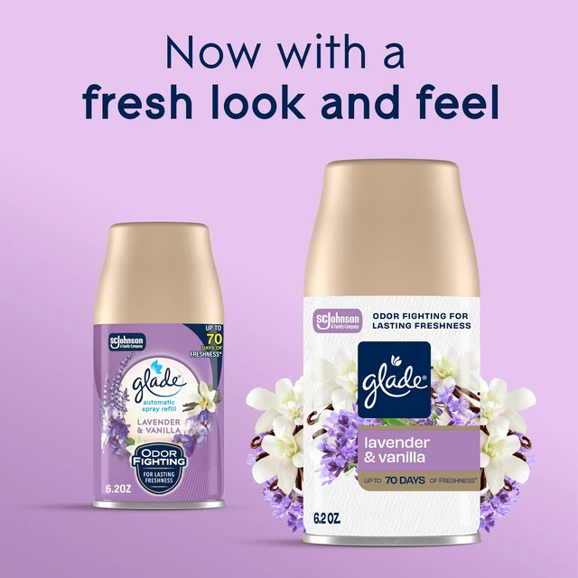 Alt view image 2 of 7 - Automatic Spray Refill, Air Freshener for Home and Bathroom, Lavender & Vanilla, 6.2 Oz, 2 Count