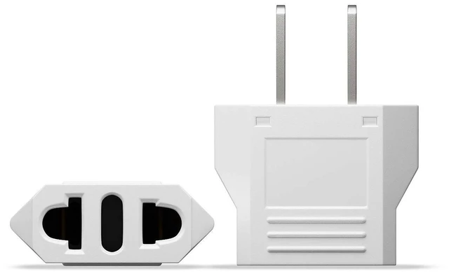 Alt view image 3 of 7 - European to US Plug Adapter, 220V to 110V Pin Converter, 2-Pack | EU Europe to USA, Canada, Mexico Wall Plug Adapters for Households and Offices, Adaptador de Enchufe, Converter Set