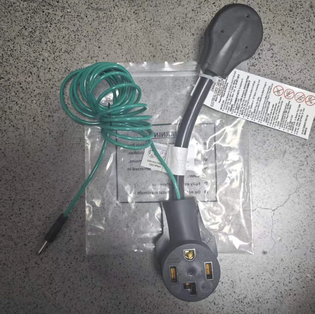 Alt view image 7 of 7 - 4 Prong to 3 Prong Dryer Plug Adapter with Green Ground Wire | Connects 4-Prong New Dryer Female to 3 Prong Old Dryer Male Receptacle, 10-30P to 14-30R Dryer Adapter