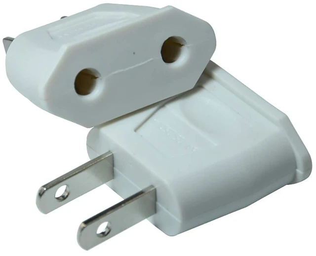 Alt view image 2 of 4 - Power Plug Converter Travel Adapter, White, 2pcs | AC Wall Plug, Home Use, Electrical Socket