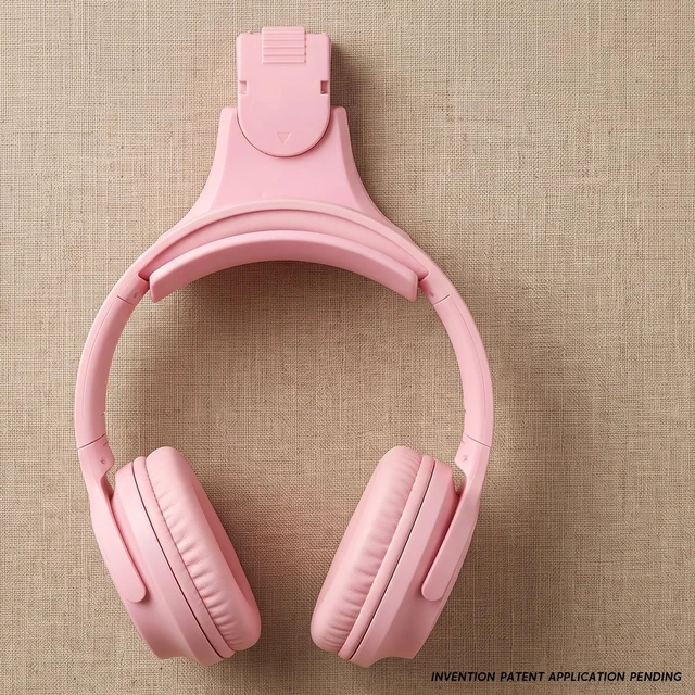 Alt view image 4 of 6 - Fabric Wall Headphone Stand for Cubicle Accessories, Pink 1 Pack