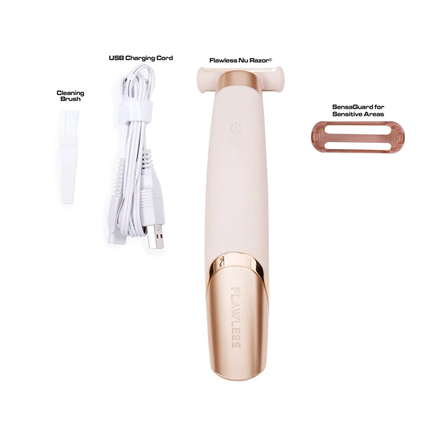 Alt view image 2 of 7 - Finishing Touch Flawless Nu Razor Portable Cordless Rechargeable Electric Razor