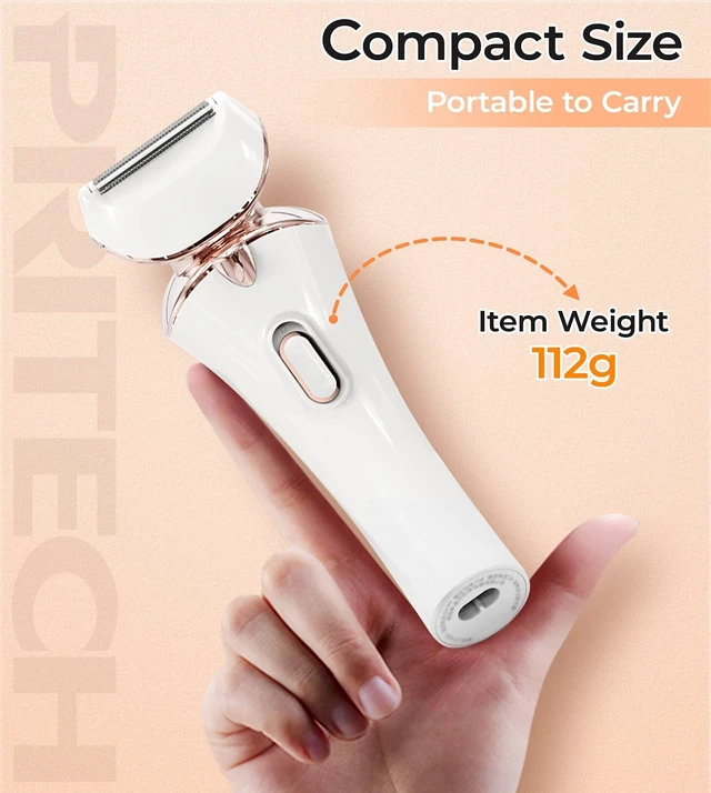 Alt view image 5 of 6 - Electric Razor for Women Rechargeable Shaver for Women Portable Lady Shaver | Portable Electric Women Razor for Legs, Arm, Underarms, USB Rechargeable, Wet/Dry Waterproof Women Bikini Trimmer Gold
