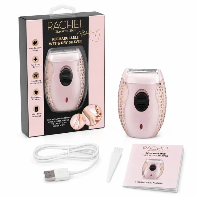 Main image of Wet & Dry Shaver for Women, Rechargeable 3-in-1 Foil Razor | Rechargeable Waterproof Women's Shaver with 3-in-1 Blade