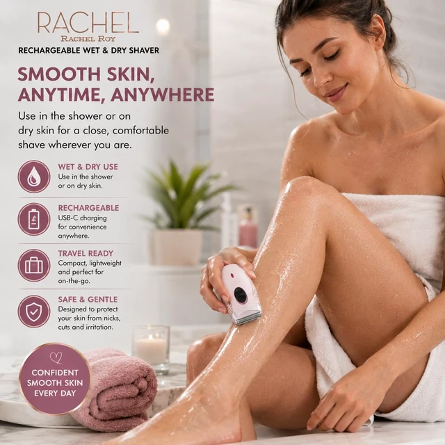 Alt view image 4 of 7 - Wet & Dry Shaver for Women, Rechargeable 3-in-1 Foil Razor | Rechargeable Waterproof Women's Shaver with 3-in-1 Blade