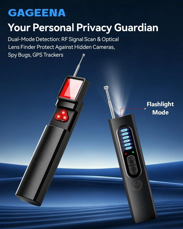 Alt view image 2 of 7 - Hidden Camera Detector Spy Camera Finder Upgraded RF Signal Scanner Bug Detector GPS Tracker Detector Listening Device Finder Portable Privacy Protector for Hotel Travel Home Office Airbnb Bathroom