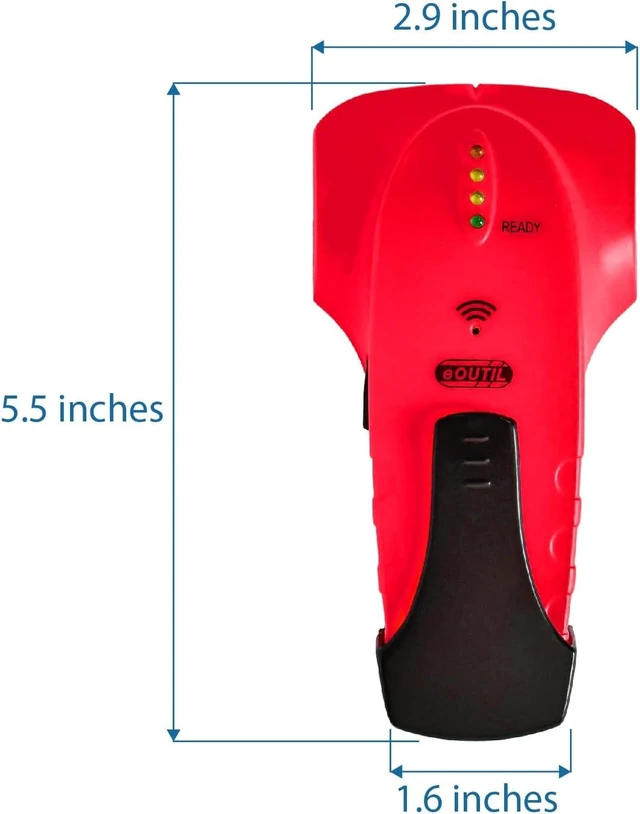 Alt view image 2 of 7 - Stud Finder Wall Scanner Wood and Metal Detector Sensor for 3/4 inch Thickness Wall (Red)