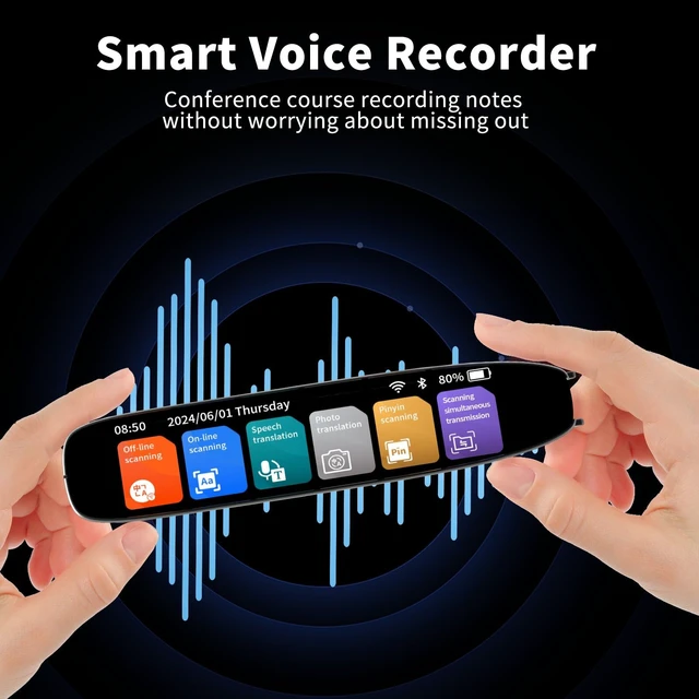 Alt view image 6 of 7 - Translation Pen, Scan Reading Pen, Multilingual Translator Device, Text to Speech & Scan-to-Text, Dyslexia Support for Learning Difficulties, Language Learners, Business Travelers & Elderly Users