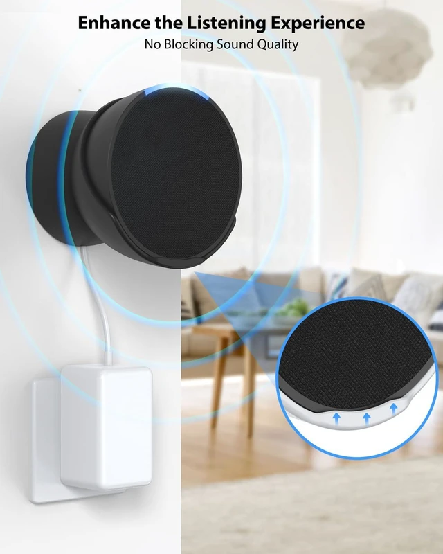 Alt view image 2 of 7 - Pop Wall Mount | Two Ways to Install Save Up Space Cable Storage | Five-Angle Adjustable Never-Falling Screws Install or with 3M Tape Simply Use Not Block Sound Come with Screwdriver