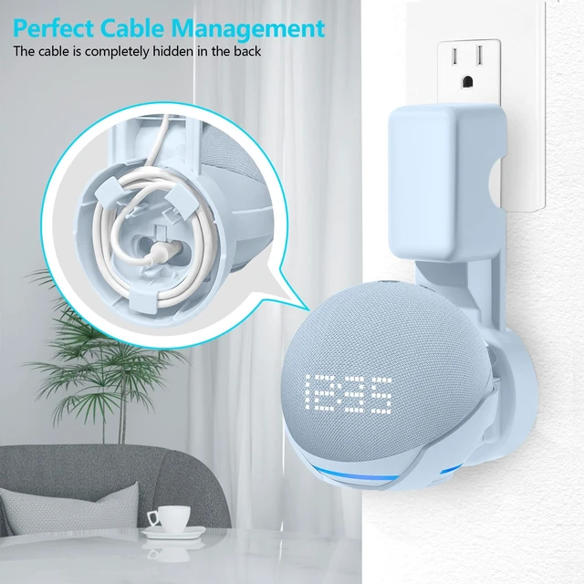 Alt view image 4 of 7 - Wall Mount Holder for Echo Dot 5th Generation, Cloud Blue