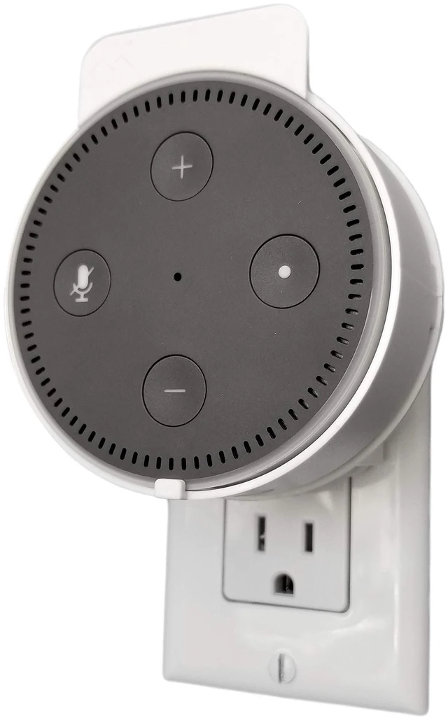 Main image of Outlet Mount Compatible with Amazon Echo Dot 2nd Gen | White
