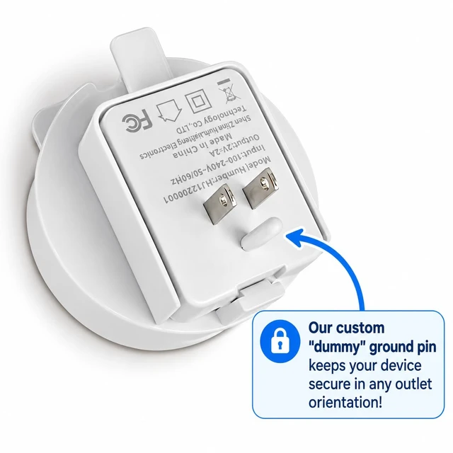 Alt view image 4 of 7 - Outlet Mount Compatible with Amazon Echo Dot 2nd Gen | White