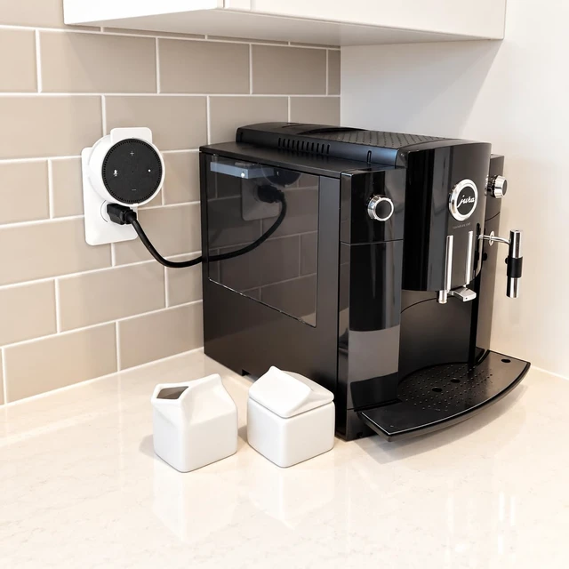 Alt view image 5 of 7 - Outlet Mount Compatible with Amazon Echo Dot 2nd Gen | White