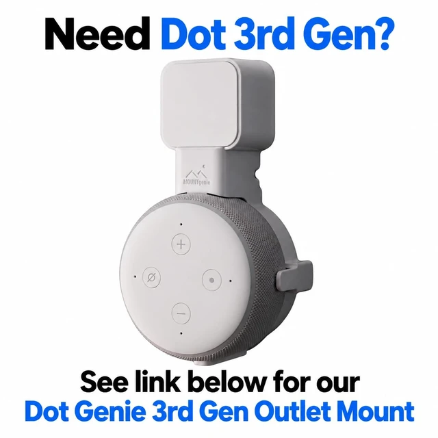 Alt view image 7 of 7 - Outlet Mount Compatible with Amazon Echo Dot 2nd Gen | White