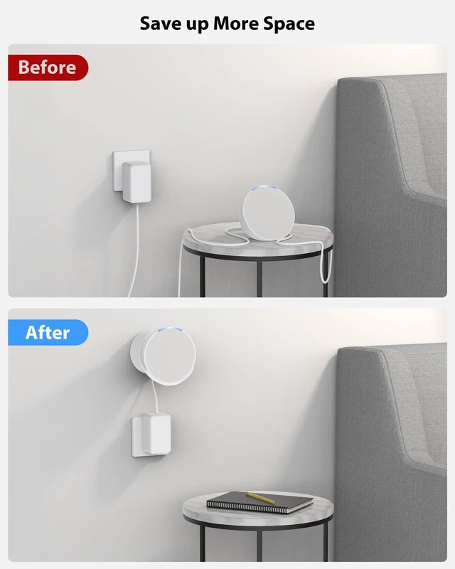 Alt view image 3 of 7 - Pop Wall Mount | Two Ways to Install Save Up Space Cable Storage | Five-Angle Adjustable Never-Falling Screws Install or with 3M Tape Simply Use Not Block Sound Come with Screwdriver