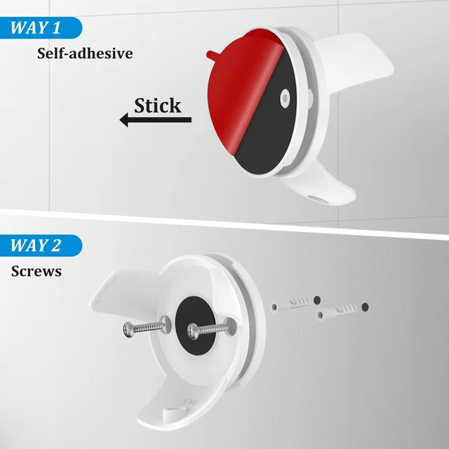 Alt view image 4 of 7 - Wall Mount for Echo Dot 5th Generation - Wall Holder Stand Hanger for Echo Dot 5 Gen, Space-Saving Alexa Dot 5th Accessories, Built-in Cable Management (White-1 Pack)