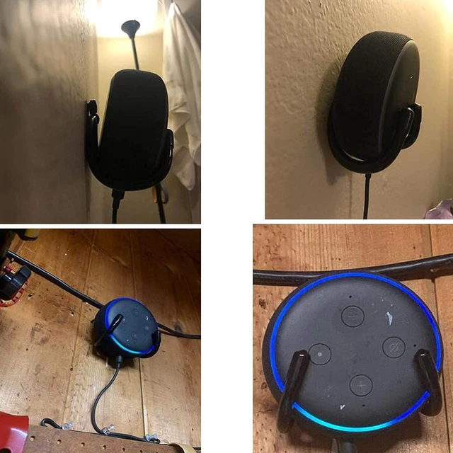 Alt view image 4 of 7 - 1Pack Wall Mount Bracket - Adjustable Size - Great for Echo Dot (1st, 2nd, 3rd Gen) - No Echo Speaker - No Drilling