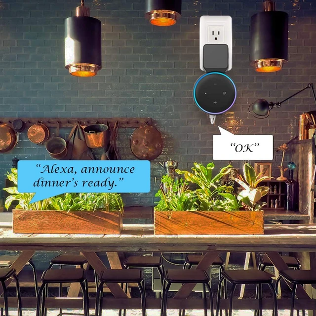 Alt view image 4 of 7 - Echo Dot Wall Mount Holder, Echo Dot Mount 3rd Generation Compatible with HomePod Mini, Clever Echo Dot Accessories with Built-in Cable Management Hide Messy Wires