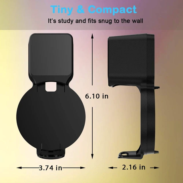Alt view image 5 of 7 - Echo Dot Wall Mount Holder, Echo Dot Mount 3rd Generation Compatible with HomePod Mini, Clever Echo Dot Accessories with Built-in Cable Management Hide Messy Wires
