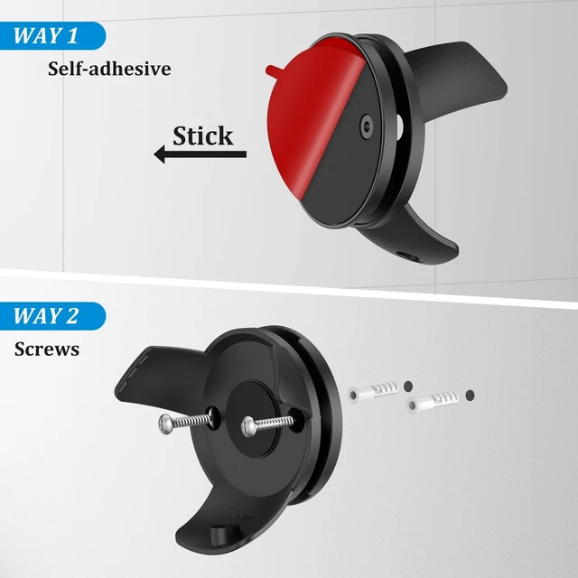 Alt view image 4 of 7 - Wall Mount for Echo Dot 5th Generation - Wall Holder Stand Hanger for Echo Dot 5th Gen, Space-Saving Alexa Dot 5 Accessories, Built-in Cable Management (Black-1 Pack)