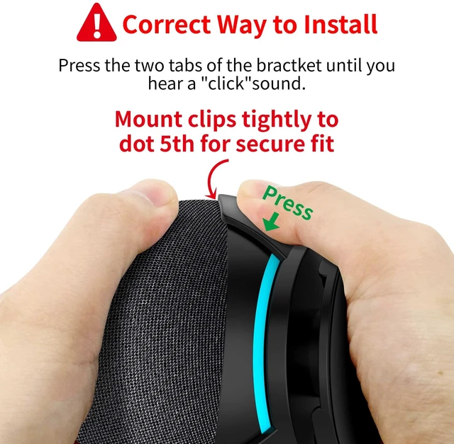 Alt view image 6 of 7 - Wall Mount for Echo Dot 5th Generation - Wall Holder Stand Hanger for Echo Dot 5th Gen, Space-Saving Alexa Dot 5 Accessories, Built-in Cable Management (Black-1 Pack)