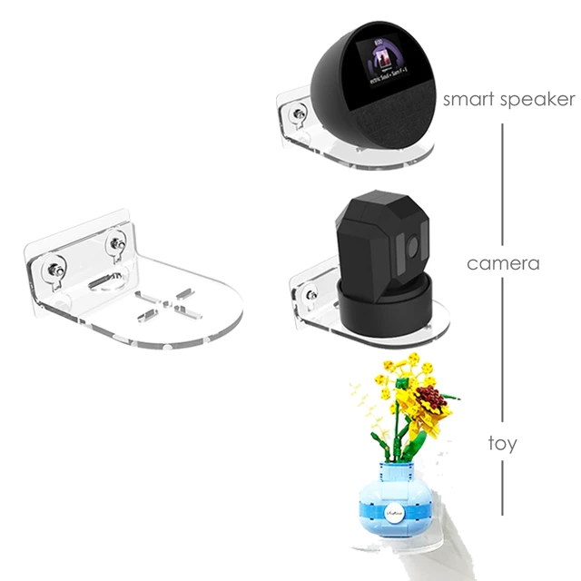 Alt view image 5 of 7 - Compatible for 2025 New Echo Studio,Echo 4th Gen Shelf Wall Moun Stand,Built-in Cable Management, Compatible for sonos era100