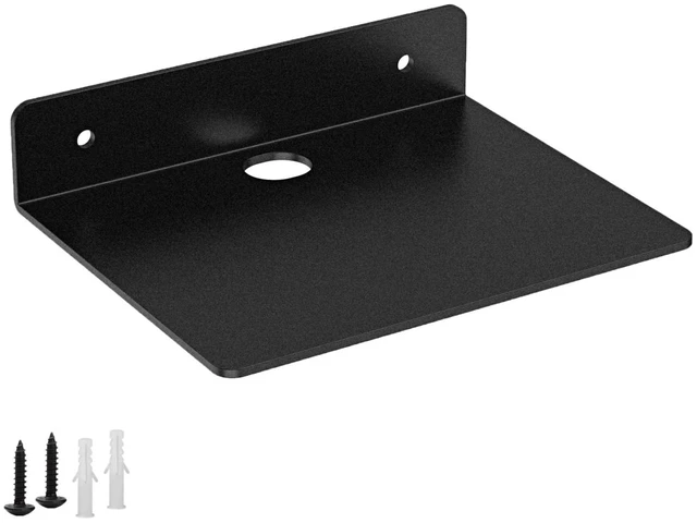 Main image of Small Shelf for Wall, 5 Inch, Metal Floating Shelves for Echo, Cameras, Small Speaker Wall Mount Shelves (Black 1pcs)