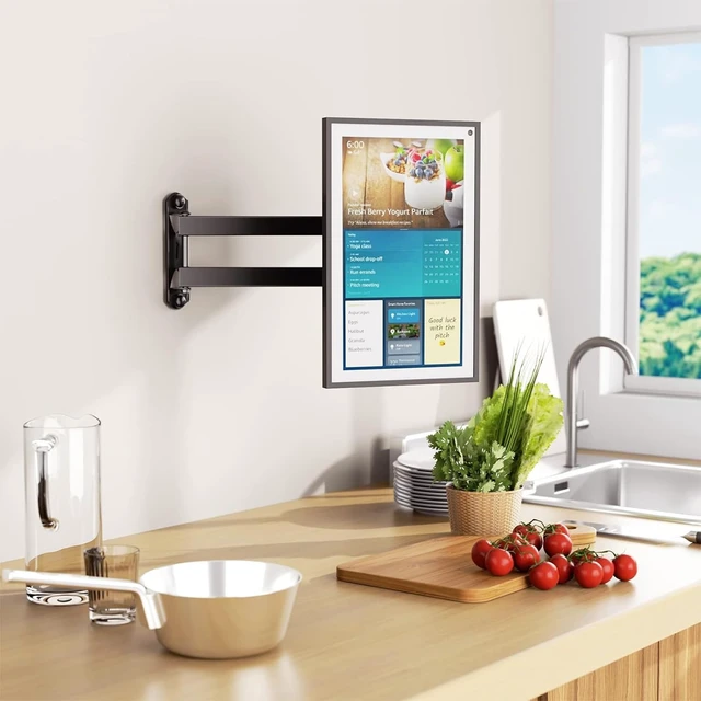 Alt view image 2 of 7 - Mount for Show 21, Show 15, Adjustable Wall Mounting Bracket with Heavy Duty 15 Extension Arm, Rotate Tilt Swivel for Show 21, Show 15, Holds up to 33lbs, Black