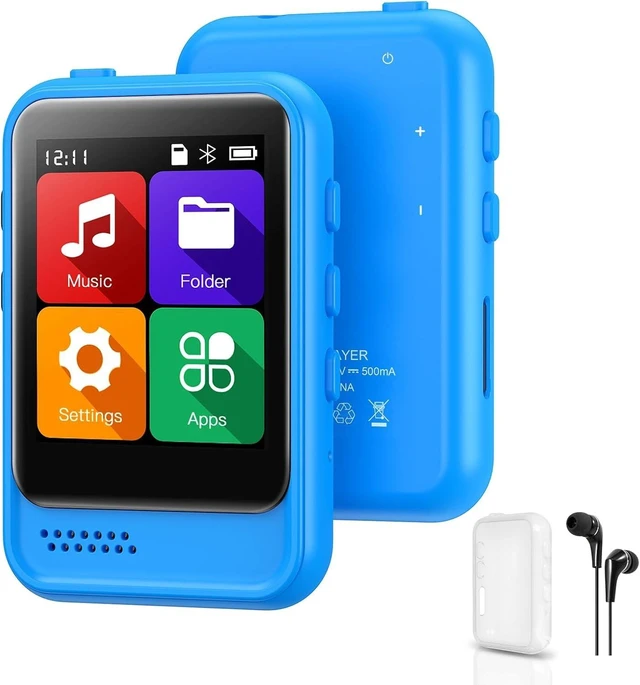 Main image of Bluetooth MP3 Player, Portable Music Player with FM Radio, Voice Recorder, Ebook Digital Audio Player with 16GB Internal Memory Support TF Card up to 128GB