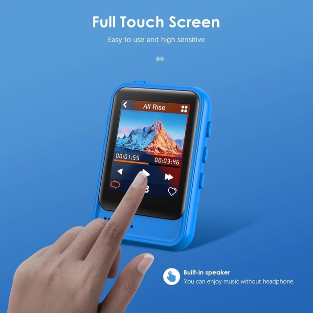 Alt view image 3 of 7 - Bluetooth MP3 Player, Portable Music Player with FM Radio, Voice Recorder, Ebook Digital Audio Player with 16GB Internal Memory Support TF Card up to 128GB