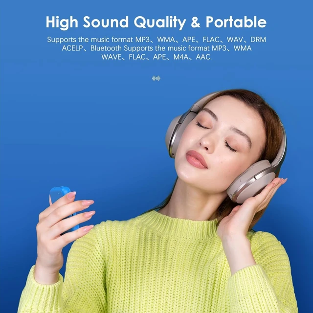 Alt view image 6 of 7 - Bluetooth MP3 Player, Portable Music Player with FM Radio, Voice Recorder, Ebook Digital Audio Player with 16GB Internal Memory Support TF Card up to 128GB