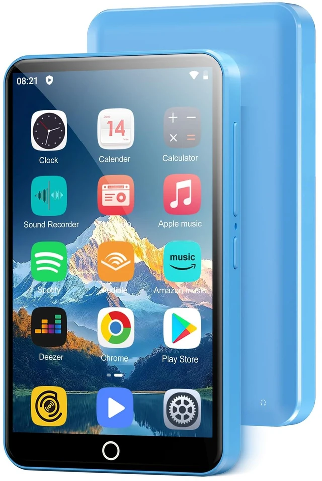 Main image of 16GB MP3 Player with Bluetooth and WiFi, 4.0" IPS MP3 Player with Spotify (Blue)