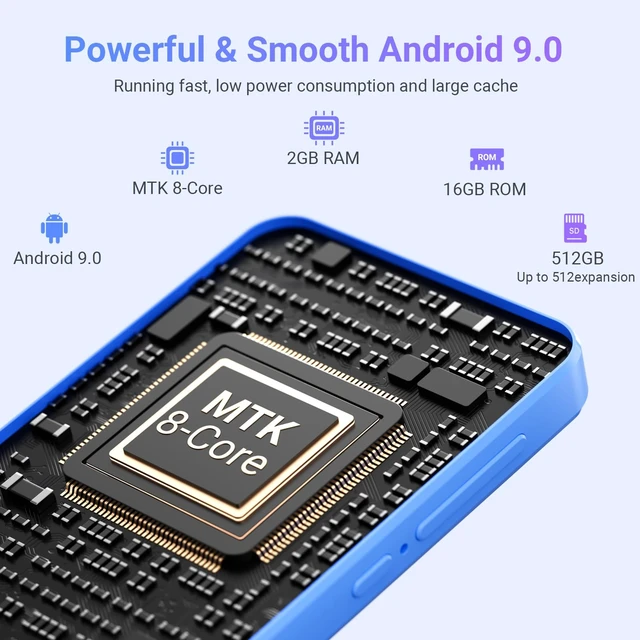 Alt view image 7 of 7 - 16GB MP3 Player with Bluetooth and WiFi, 4.0" IPS MP3 Player with Spotify (Blue)