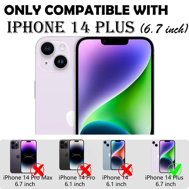 Alt view image 7 of 7 - for iPhone 14 Plus Case with 2 Screen Protector, Heavy Duty Drop Protection Shockproof Rugged 3-Layer Military Tough Durable Protective Cover for Apple iPhone 14 Plus 6.7" Burgundy